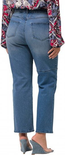 Ulla Popken Patchwork Jeans Blue - Jeansy & Spodnie w Dużych Rozmiarach – Plus Size - 
