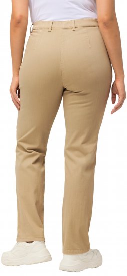 Ulla Popken Mony Tapered Leg Zip Pocket Pants Dark Putty - Jeansy & Spodnie w Dużych Rozmiarach – Plus Size - 