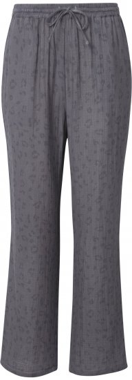 Ulla Popken Muslin Pull On Pants Black - Jeansy & Spodnie w Dużych Rozmiarach – Plus Size - 