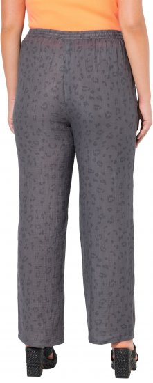 Ulla Popken Muslin Pull On Pants Black - Jeansy & Spodnie w Dużych Rozmiarach – Plus Size - 