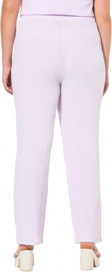 Ulla Popken Muslin Pull On Pants Purple - Jeansy & Spodnie w Dużych Rozmiarach – Plus Size - 