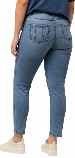 Ulla Popken Rhinestone Detail Stretch Fit Skinny Jeans Blue - Jeansy & Spodnie w Dużych Rozmiarach – Plus Size - 