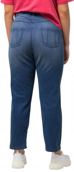 Ulla Popken Rhinestone Detail Stretch Fit Skinny Jeans Blue Denim - Jeansy & Spodnie w Dużych Rozmiarach – Plus Size - 