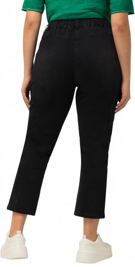 Ulla Popken Sienna Crop Stretch Jeans Black - Jeansy & Spodnie w Dużych Rozmiarach – Plus Size - 