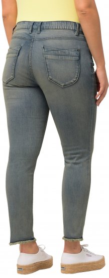 Ulla Popken Fringed Hem Sarah Jeans Blue - Jeansy & Spodnie w Dużych Rozmiarach – Plus Size - 