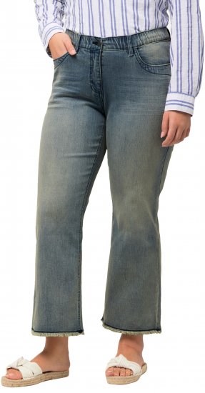 Ulla Popken Fringed Leg Mandy Jeans Blue - Jeansy & Spodnie w Dużych Rozmiarach – Plus Size - 