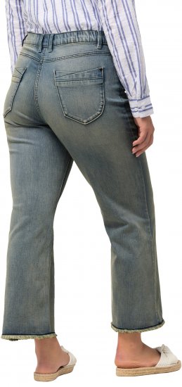 Ulla Popken Fringed Leg Mandy Jeans Blue - Jeansy & Spodnie w Dużych Rozmiarach – Plus Size - 