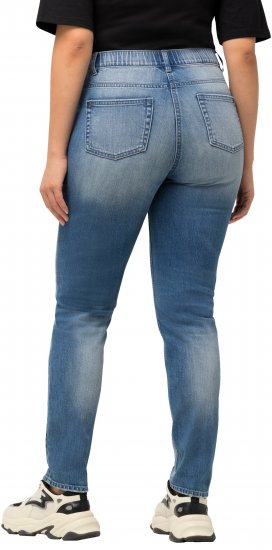 Ulla Popken Distressed Stretch Fit Sarah Jeans Blue - Jeansy & Spodnie w Dużych Rozmiarach – Plus Size - 