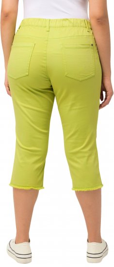 Ulla Popken Stretch Fit Raw Hem Capris Pistachio - Jeansy & Spodnie w Dużych Rozmiarach – Plus Size - 