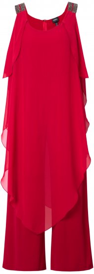 Ulla Popken Layered Chiffon Jumpsuit - Jeansy & Spodnie w Dużych Rozmiarach – Plus Size - 