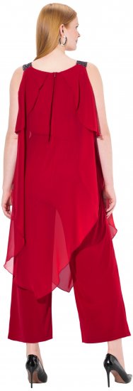 Ulla Popken Layered Chiffon Jumpsuit - Jeansy & Spodnie w Dużych Rozmiarach – Plus Size - 