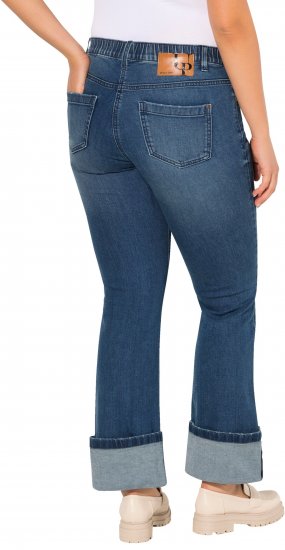 Ulla Popken Wide Cuff Stretch Fit Jeans Blue Denim - Jeansy & Spodnie w Dużych Rozmiarach – Plus Size - 