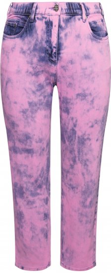 Ulla Popken Color Wash Stretch Fit Boyfriend Jeans Bold Pink - Jeansy & Spodnie w Dużych Rozmiarach – Plus Size - 