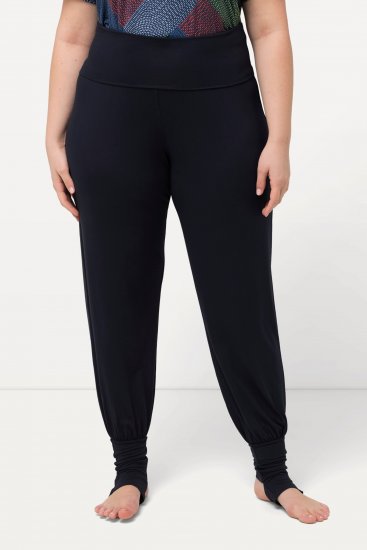 Ulla Popken Stirrup Yoga Pants Navy - Jeansy & Spodnie w Dużych Rozmiarach – Plus Size - 