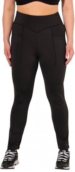 Ulla Popken Straight Leg Quick Drying Leggings Black - Jeansy & Spodnie w Dużych Rozmiarach – Plus Size - 