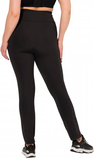 Ulla Popken Straight Leg Quick Drying Leggings Black - Jeansy & Spodnie w Dużych Rozmiarach – Plus Size - 
