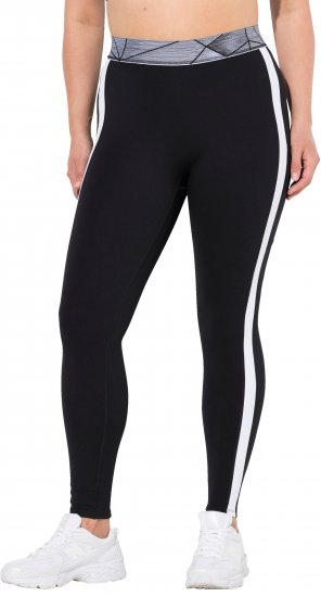 Ulla Popken High Waisted Leggings Black - Jeansy & Spodnie w Dużych Rozmiarach – Plus Size - 