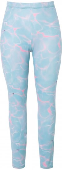 Ulla Popken Wave Print Ski Leggings Blue - Jeansy & Spodnie w Dużych Rozmiarach – Plus Size - 
