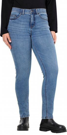 Ulla Popken Stretch Fit Slim Leg Jeans Blue - Jeansy & Spodnie w Dużych Rozmiarach – Plus Size - 