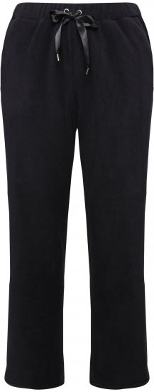Ulla Popken Fleece Loungewear Pants Black - Jeansy & Spodnie w Dużych Rozmiarach – Plus Size - 