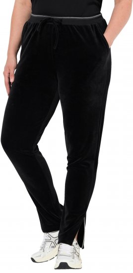 Ulla Popken Velvet Leggings Black - Jeansy & Spodnie w Dużych Rozmiarach – Plus Size - 