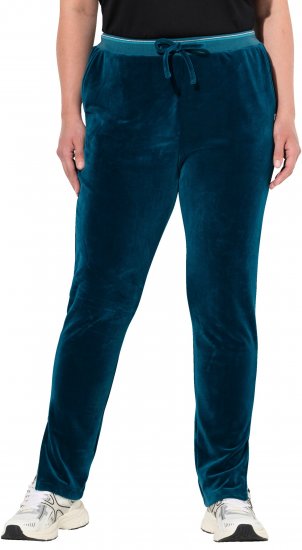 Ulla Popken Velvet Leggings Blue - Jeansy & Spodnie w Dużych Rozmiarach – Plus Size - 