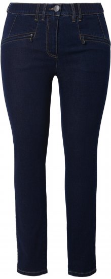 Ulla Popken High Waisted Stretch Fit Jeans Denim Blue - Jeansy & Spodnie w Dużych Rozmiarach – Plus Size - 