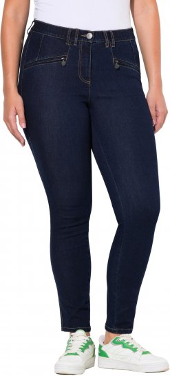 Ulla Popken High Waisted Stretch Fit Jeans Denim Blue - Jeansy & Spodnie w Dużych Rozmiarach – Plus Size - 