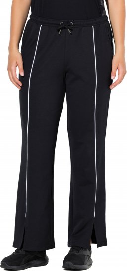 Ulla Popken Tracksuit Pants Black - Jeansy & Spodnie w Dużych Rozmiarach – Plus Size - 