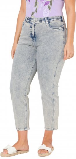 Ulla Popken Tapered Leg Mom Jeans Blue Denim - Jeansy & Spodnie w Dużych Rozmiarach – Plus Size - 