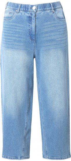 Ulla Popken Tapered Leg Mom Jeans Blue - Jeansy & Spodnie w Dużych Rozmiarach – Plus Size - 