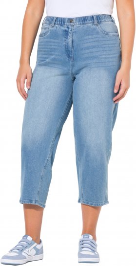 Ulla Popken Tapered Leg Mom Jeans Blue - Jeansy & Spodnie w Dużych Rozmiarach – Plus Size - 