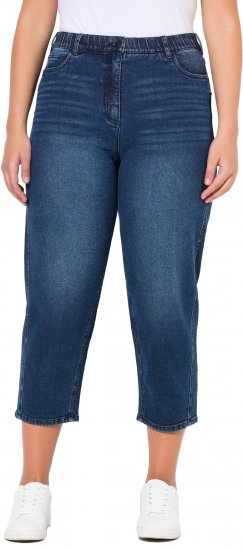 Ulla Popken Tapered Leg Mom Jeans Denim Blue - Jeansy & Spodnie w Dużych Rozmiarach – Plus Size - 