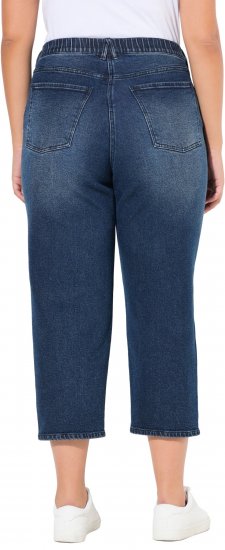 Ulla Popken Tapered Leg Mom Jeans Denim Blue - Jeansy & Spodnie w Dużych Rozmiarach – Plus Size - 
