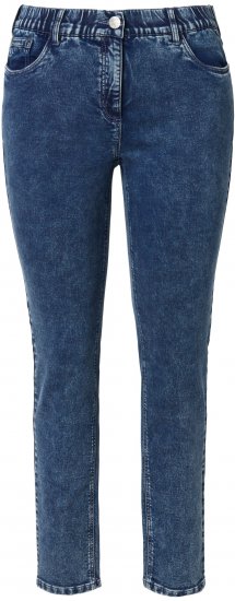 Ulla Popken Jersey Slim Leg Jeans Denim Blue - Jeansy & Spodnie w Dużych Rozmiarach – Plus Size - 