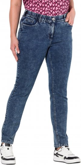 Ulla Popken Jersey Slim Leg Jeans Denim Blue - Jeansy & Spodnie w Dużych Rozmiarach – Plus Size - 