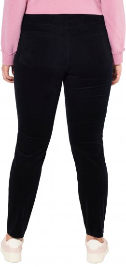 Ulla Popken Corduroy Leggings Navy - Jeansy & Spodnie w Dużych Rozmiarach – Plus Size - 