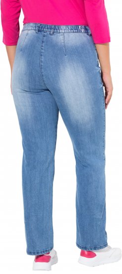 Ulla Popken Tapered Leg Lightly Distressed Jeans Blue Denim - Jeansy & Spodnie w Dużych Rozmiarach – Plus Size - 