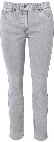 Ulla Popken Stretch Cotton Cargo Crop Pants White - Jeansy & Spodnie w Dużych Rozmiarach – Plus Size - 
