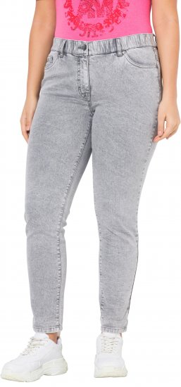 Ulla Popken Stretch Cotton Cargo Crop Pants White - Jeansy & Spodnie w Dużych Rozmiarach – Plus Size - 