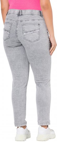 Ulla Popken Stretch Cotton Cargo Crop Pants White - Jeansy & Spodnie w Dużych Rozmiarach – Plus Size - 