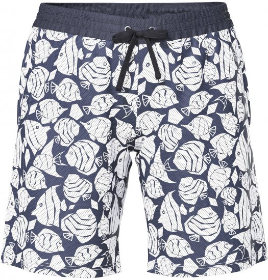 Ulla Popken Angelfish Mesh Shorts Blue - Jeansy & Spodnie w Dużych Rozmiarach – Plus Size - 