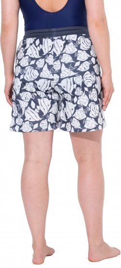 Ulla Popken Angelfish Mesh Shorts Blue - Jeansy & Spodnie w Dużych Rozmiarach – Plus Size - 