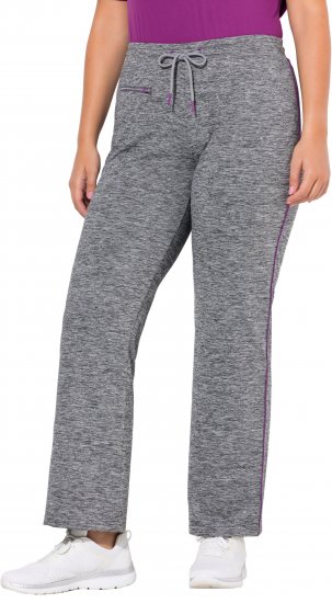Ulla Popken Quick Drying Jogging Pants Grey - Jeansy & Spodnie w Dużych Rozmiarach – Plus Size - 