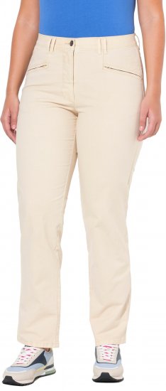 Ulla Popken Tapered Leg Mony Pants Dark Putty - Jeansy & Spodnie w Dużych Rozmiarach – Plus Size - 