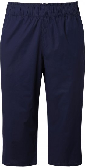Ulla Popken Stretch Fit Paper Bag Culottes Navy - Jeansy & Spodnie w Dużych Rozmiarach – Plus Size - 