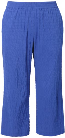 Ulla Popken Textured Elastic Waist Cropped Pants Opal Green - Jeansy & Spodnie w Dużych Rozmiarach – Plus Size - 