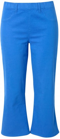 Ulla Popken Wide Leg Twill Mary Fit Culottes Deep Aqua - Jeansy & Spodnie w Dużych Rozmiarach – Plus Size - 