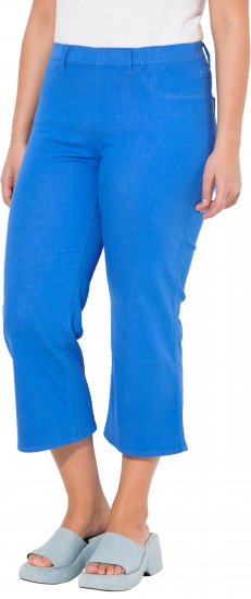 Ulla Popken Wide Leg Twill Mary Fit Culottes Deep Aqua - Jeansy & Spodnie w Dużych Rozmiarach – Plus Size - 