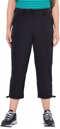 Ulla Popken Ultra Light Triple Function Cropped Softshell Pants Black - Jeansy & Spodnie w Dużych Rozmiarach – Plus Size - 